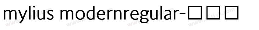 mylius modernregular字体转换